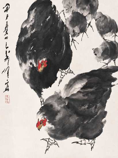 王子武 合家欢 镜心